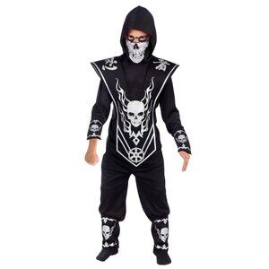 NWT Skull Ninja Halloween Costume 6-Piece Set Boys Size S (6-7)